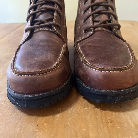 Duluth Trading Company Leather Boots, Men's Size 9 Wide Brown Lace Up - Picture 2 of 10